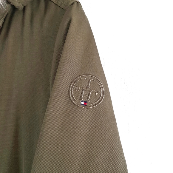 Tommy Hilfiger Khaki Parka Coat - Size Large - Picture 3 of 5
